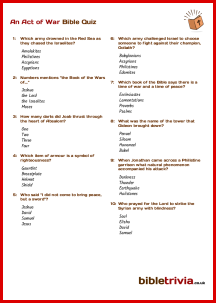 An Act of War - Bible Trivia Quiz