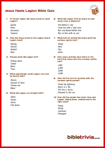 Jesus Heals Legion - Bible Trivia Quiz