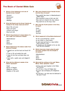 The Book of Daniel - Bible Trivia Quiz