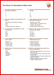 The Book of Revelation - Bible Trivia Quiz