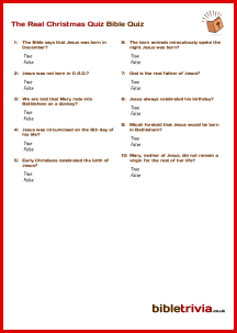 The Real Christmas Quiz - Bible Trivia Quiz